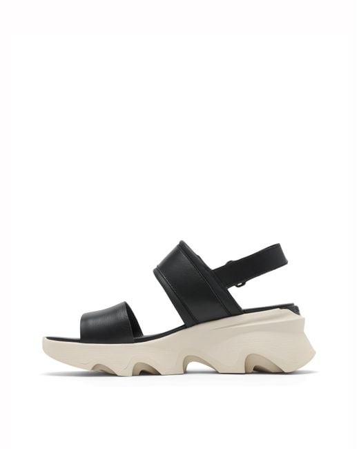Sorel White Kinetic Impact Wedge Sandals