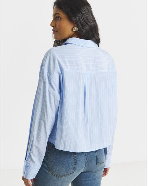 Simply Be Blue Boxy Shirt