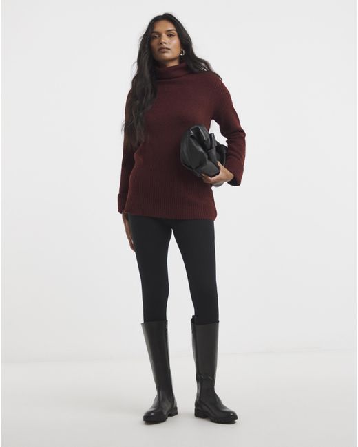 Simply Be Red Roll Neck Tunic
