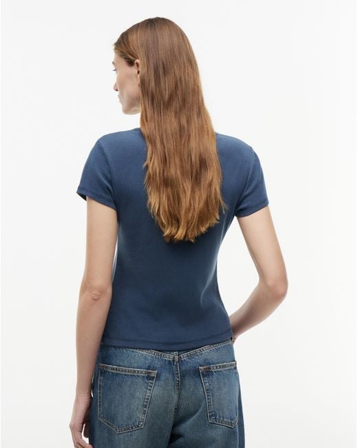 Tommy Hilfiger Blue Garment Dye Crest Tee