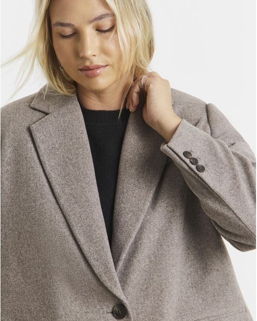 Simply Be Blue Oversized Wool Look Blazer
