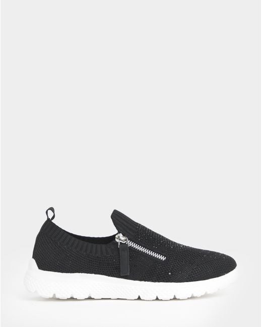 Cushion Walk Black Knit Trainers Exwide