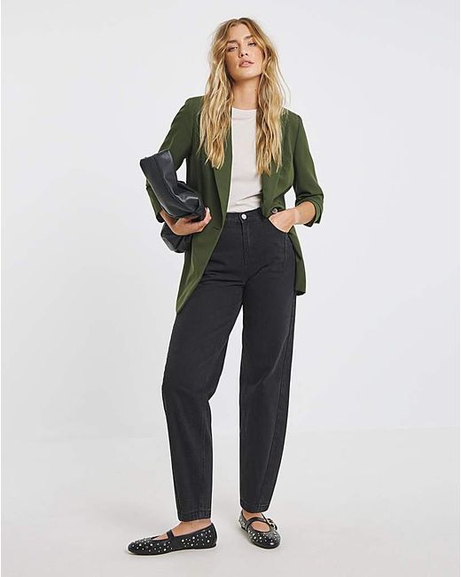 Simply Be Green Single Breasted Blazer