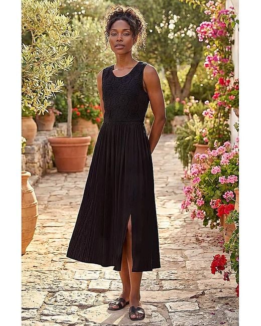 Roman Green Roman Crochet Bodice Midi Dress