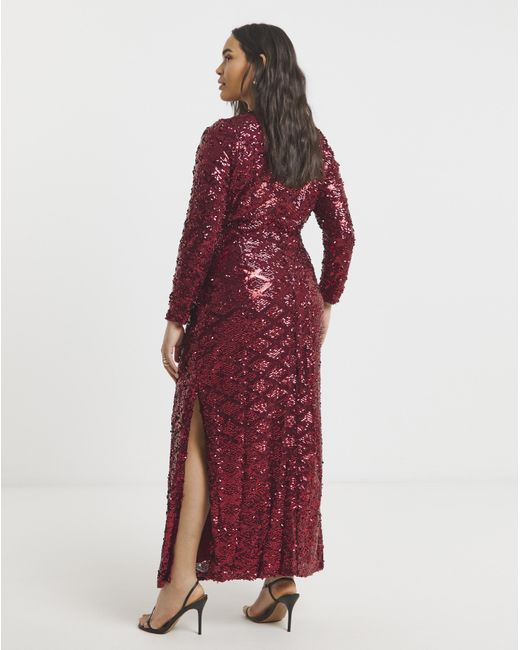 Lovedrobe Red Sequin Maxi Dress