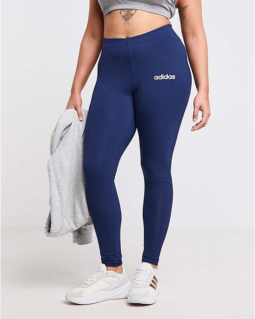Adidas Blue Linear Leggings Plus Size