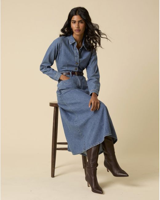 Nobody's Child Blue Lee Midi Dress
