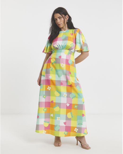 Twisted Wunder White Ziggy Check Dress