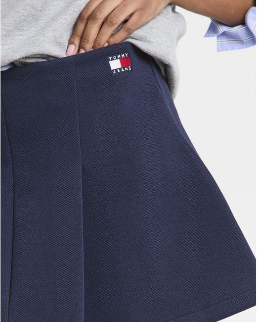 Tommy Hilfiger Blue Pique Badge F&F Skirt