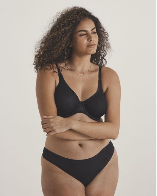 Pretty Secrets Black Moulded Lace Wired Bra