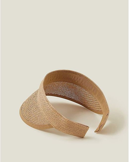 Accessorize Natural Woven Visor