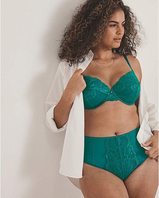 Pretty Secrets Green Lace Full Brief Knickers