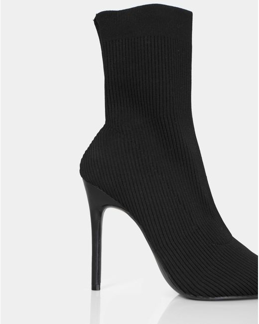Public Desire Black Miraval Boots Wide E Fit