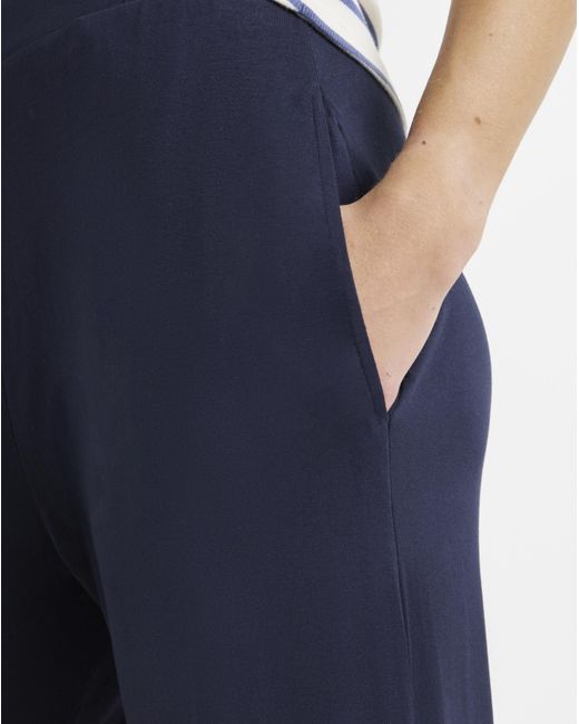 Simply Be Blue Jersey Wide Leg Trouser