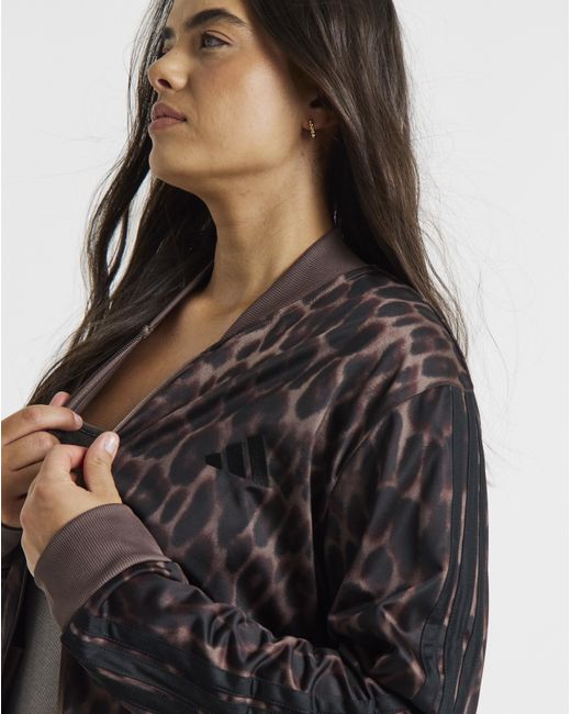 Adidas Black Print 3 Stripes Tracksuit