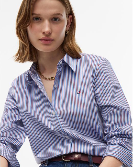 Tommy Hilfiger Purple Poplin Regular Shirt