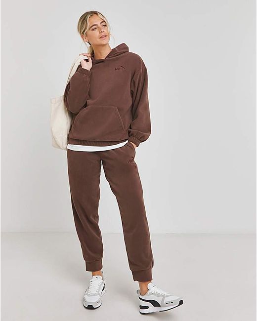 PUMA Brown Essentials Winterized Hoodie