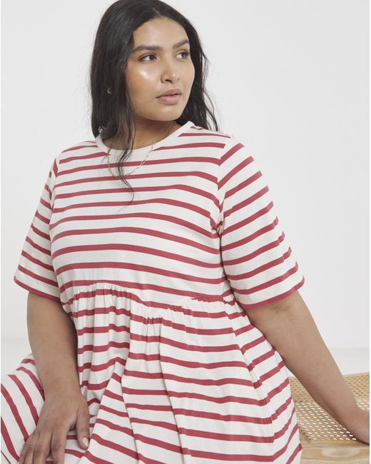 Simply Be Red Smock Midi Dress