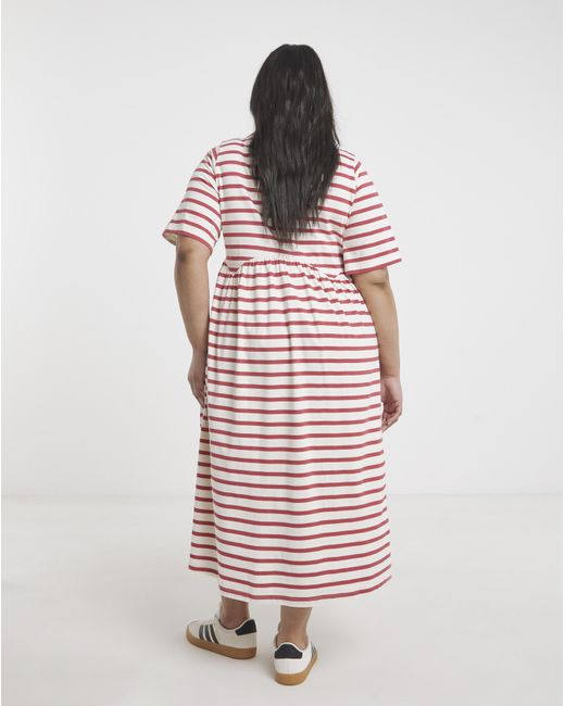 Simply Be Red Smock Midi Dress