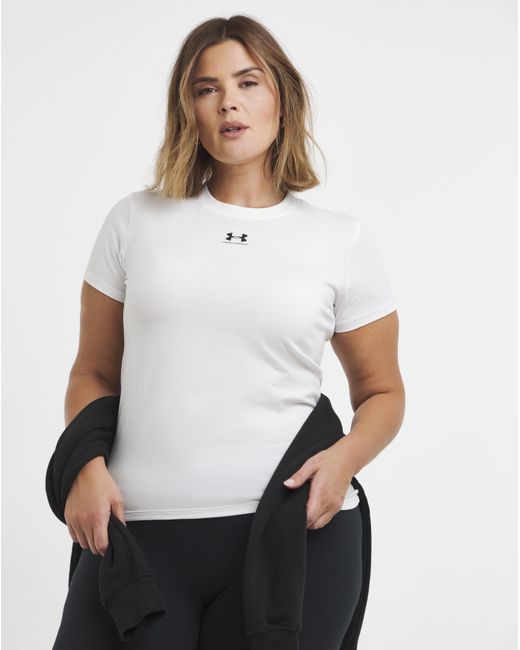 Under Armour White Rival Core T-Shirt