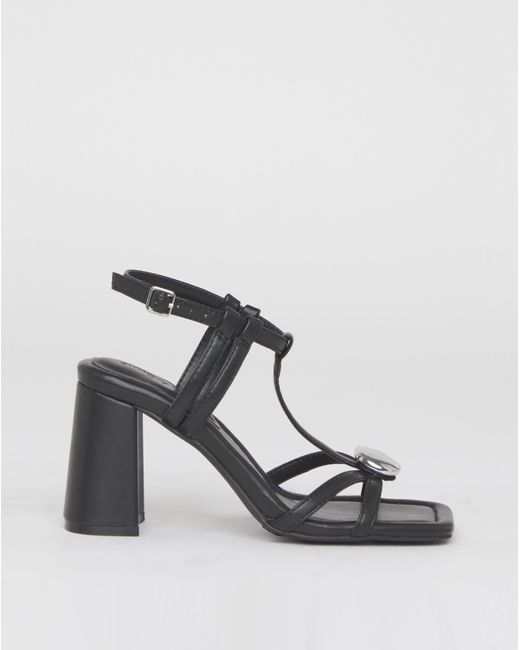 Simply Be Black Hardware Detail Heel Wide Fit