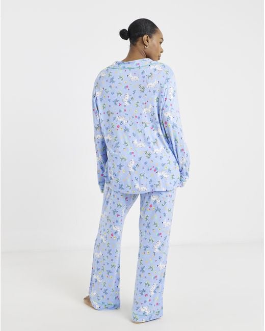 Pretty Secrets Blue Revere Pyjama Set