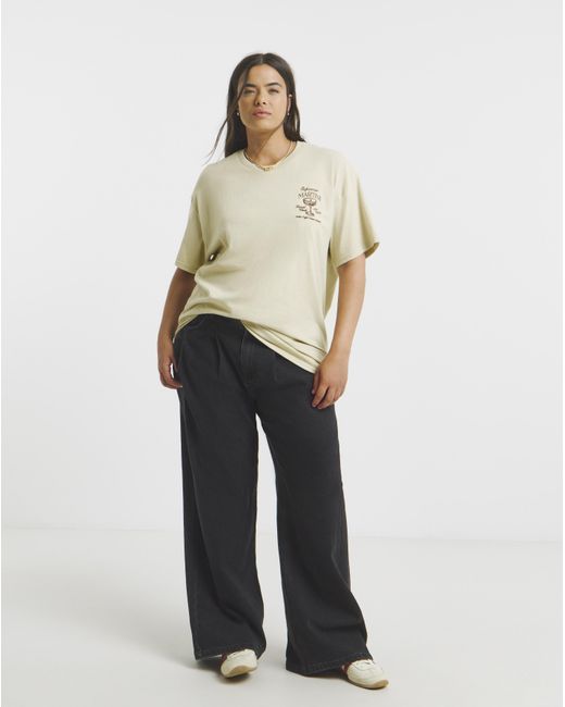 Simply Be Natural Espresso Martini Embroidery T-Shirt