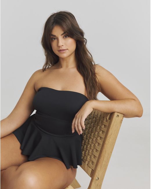 MAGISCULPT Black Contour Me Peplum Swimsuit