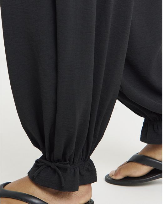 Simply Be Blue Tie Cuff Detail Balloon Trouser