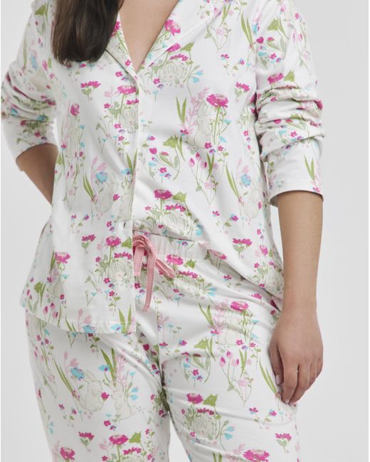 Pretty Secrets White Spring Button Through Pj