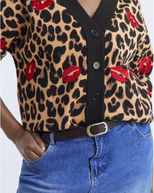 Simply Be Multicolor Animal Cardigan
