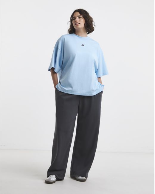 Adidas Blue 3 Stripe Graphic T-Shirt