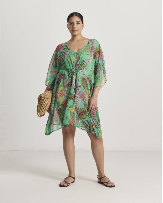 MAGISCULPT Green Embellished Kaftan