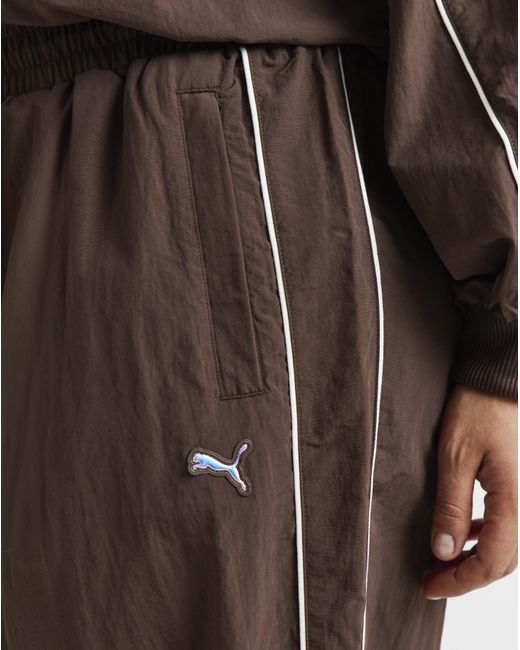 PUMA Brown Relaxed Woven Track Pant