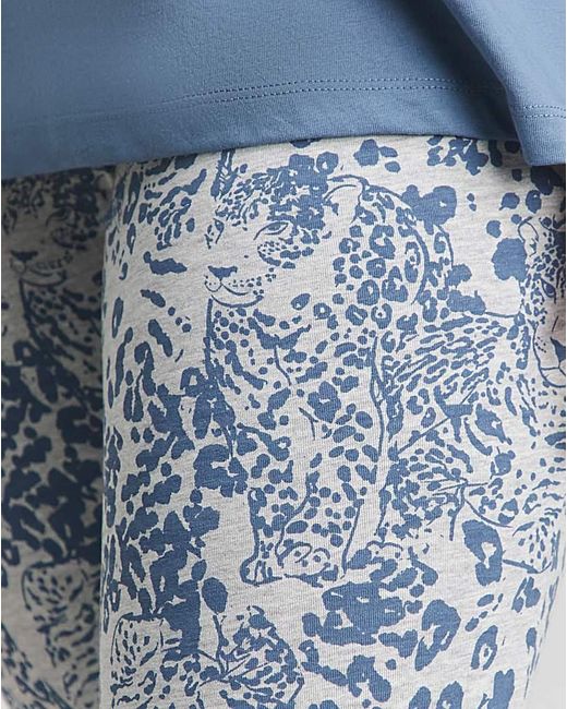 Simply Be Blue Value Cuffed Pj Set