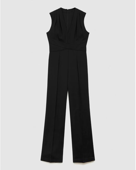 Mango Black Aty V-Neck Jumpsuit