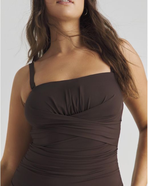MAGISCULPT Brown Bandeau Swimsuit