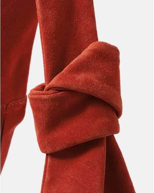 Accessorize Red Knot Leather Shoulder Bag