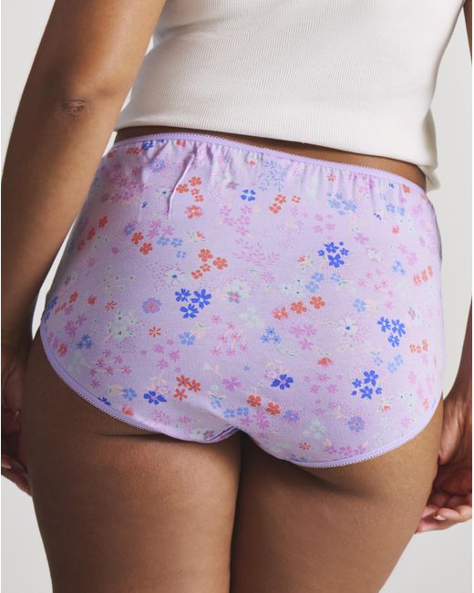 Pretty Secrets Purple 6 Pack Full Brief Knickers