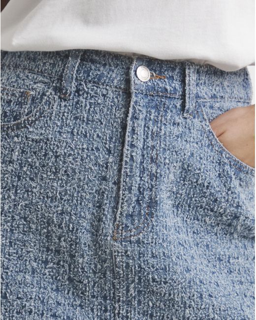 Simply Be Blue Distressed Mini Skirt