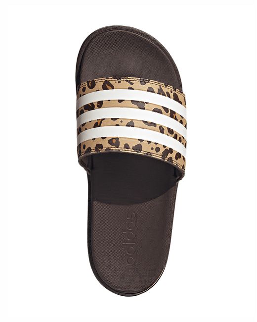 Adidas Brown Adilette Platform Slides