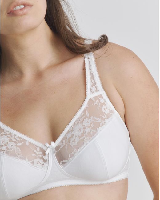 Pretty Secrets White 2 Pack Lace Non Wired Full Cup Bras