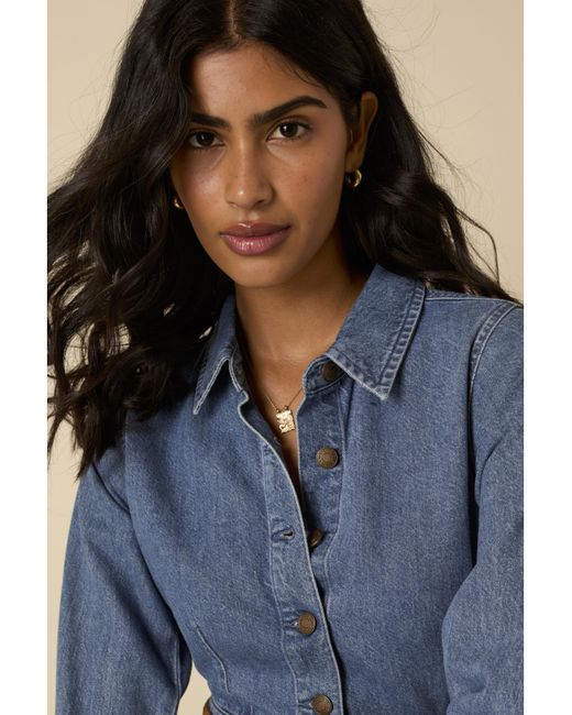 Nobody's Child Blue Lee Midi Dress