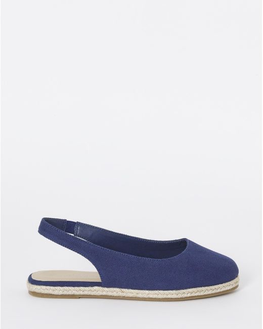 Simply Be Blue Espadrille Flats Extra Wide Fit