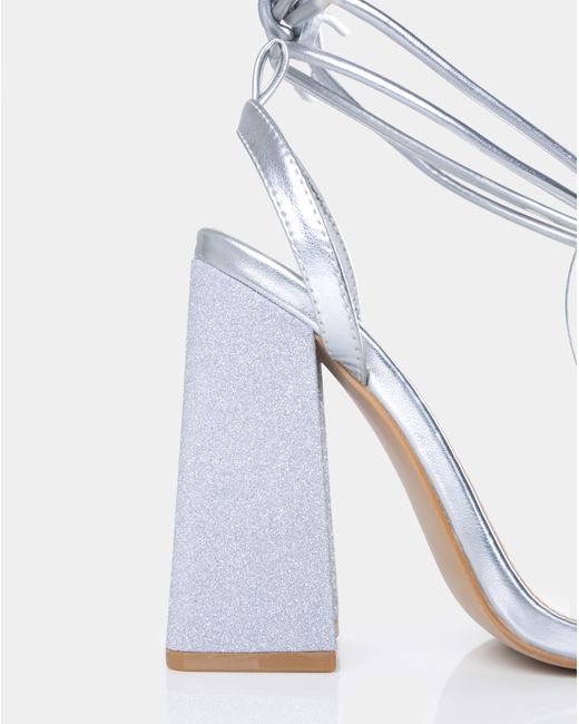 Public Desire White Dancefloor Wide E Fit