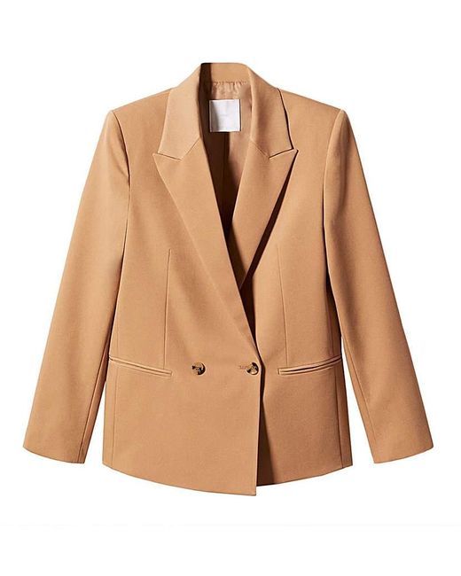 Mango Natural Greta Tan Blazer