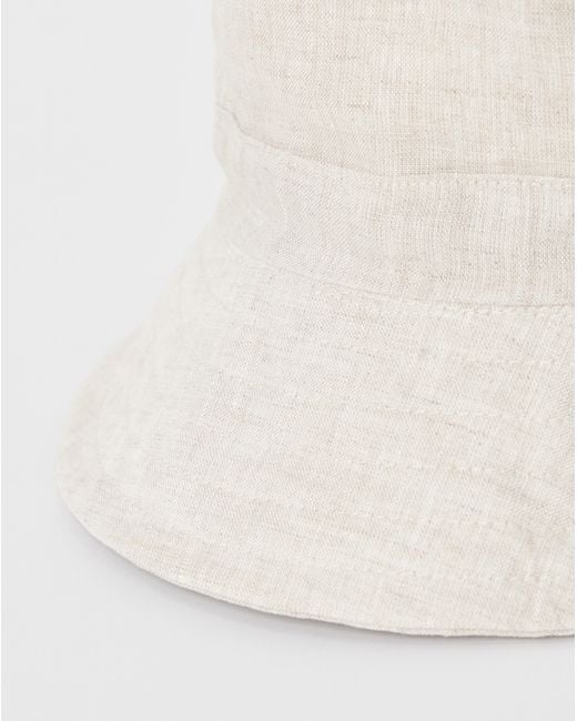 Simply Be Natural Linen Bow Detail Bucket Hat