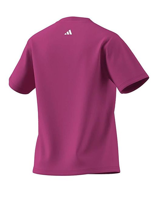 Adidas Purple Script Logo T-Shirt