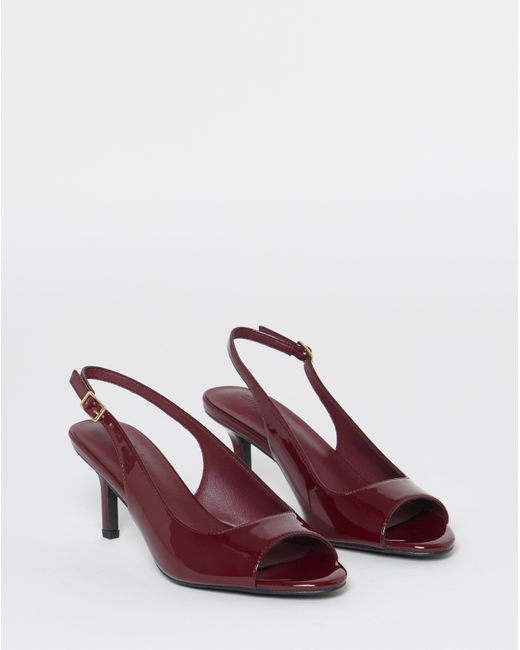 Simply Be Blue Peep Toe Heels Extra Wide Fit