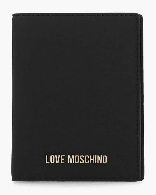 Love Moschino Black Logo Passport Cover